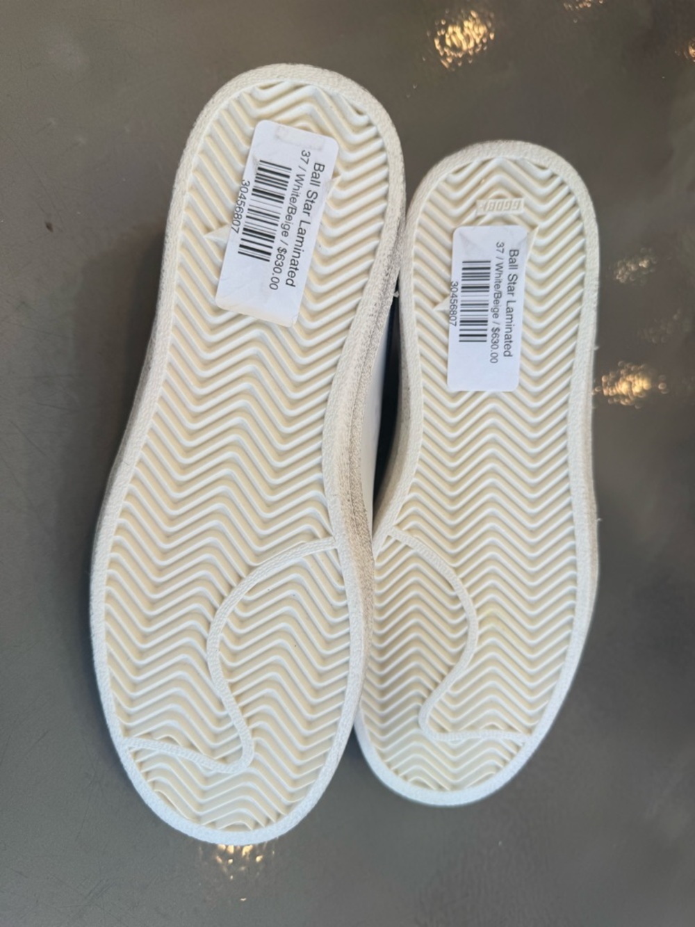 Golden Goose white beige platinum red Box Label - Picture 4 of 6